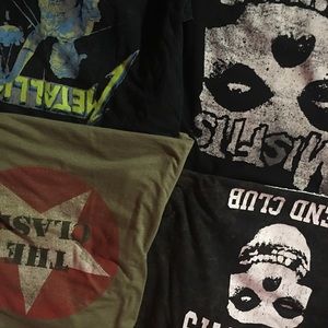 Punk rock shirt lot vintage misfits clash